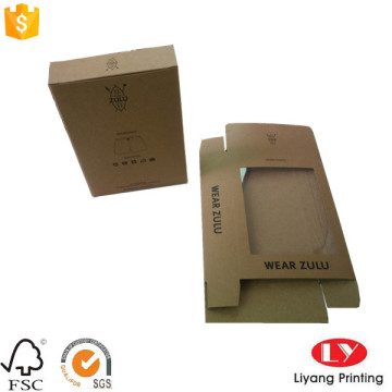 Kraft paper underwear packaging box with window