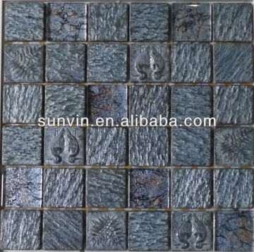 resin and glass mixed mosaic tile for wall