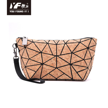 Custom Geometric design cork foldable hand bag