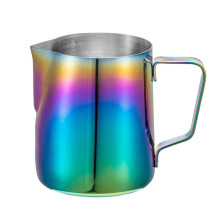 Rainbow latte coffee milk pitcher