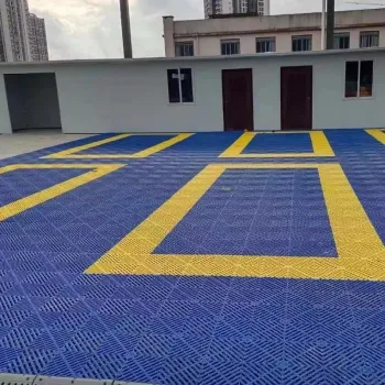 Non-Skid Paint and Interlocking Plastic PP Garage Floor Tiles with Free Shipping to US