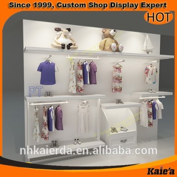 wood wall shelf for clothes shop display