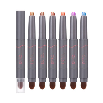 Derol Wholesale Lazy Eyeshadow Pen with Double-head Rotatable Brush Head: Long-lasting, Non-Smudging Color Eyeshadow Stick
