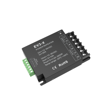 Skydance EV3-X: 3 Canal 30A RGB PWM LED Controller Power Repeter/Amplifier (12V-36V)
