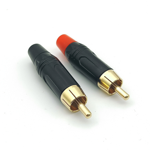 Straight Soldering RCA Male Audio Speaker Plug Adapter