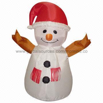 Inflatable Snowman for Advertising, Made of Oxford Fabric