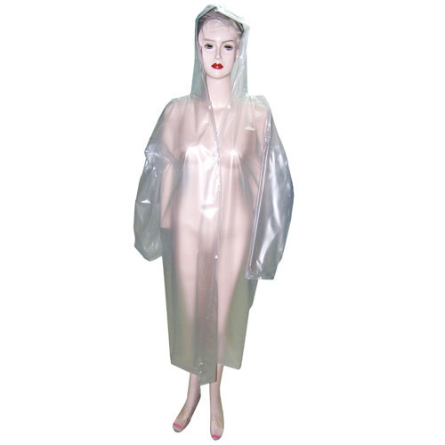 Ladies White PVC Raincoat