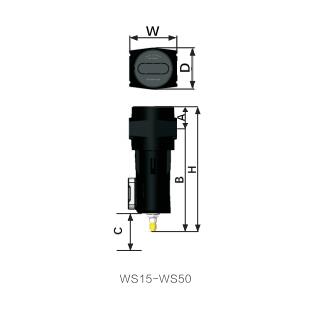 water separator size