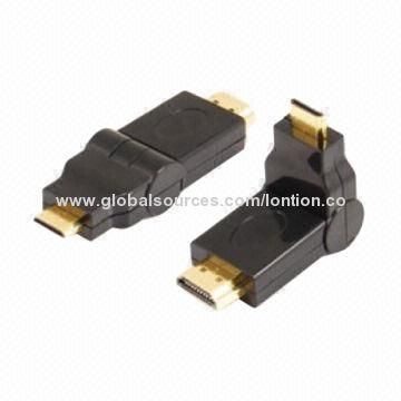 180-degree Mini HDMI Male to Male Adapter with Convenient and Flexible Connection