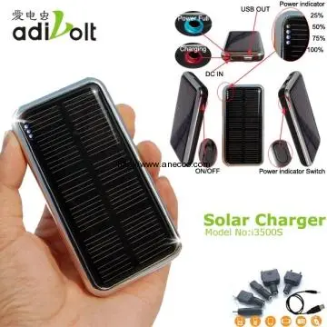 Solar Battery Charger with LED Power Display