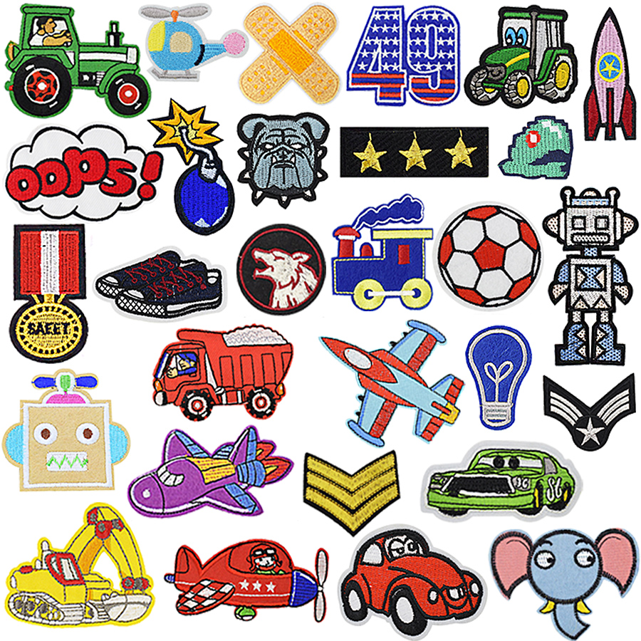 Boy Clothing Patches Cartoon