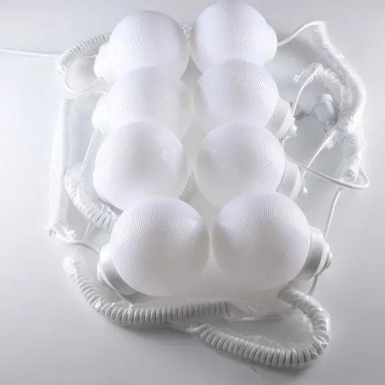 White Acrylic Globe LED String Lights for Outdoor Patio Parties