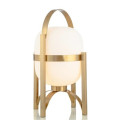 LEDER Gold Nachttischlampe