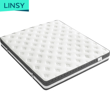 Linsy Sleepwell Smooth Top Bamboo 3 Zone Purple Orthopedic UK HR Mini Pocket Spring Unit Firm Mattress CD060B