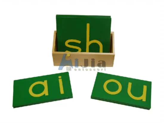 Language materials-Montessori Lower and Capital Case Sandpaper Letters