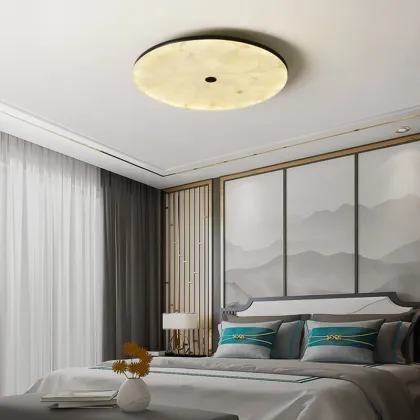 Modern Hallway Bedroom Lighting: Simple Chinese Style Marble Ceiling Lamp