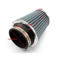 Filtro aria rossa 76 mm universale per tubo di auto