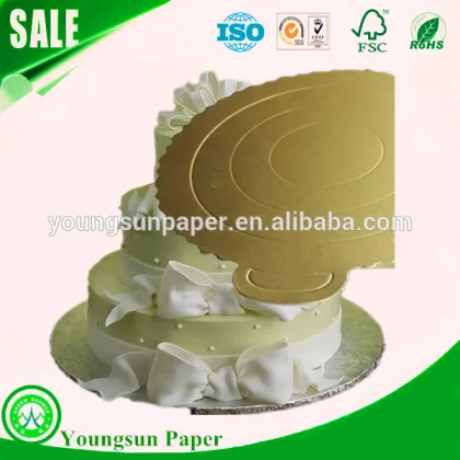 Golden cake boards and cake cardboard sheets