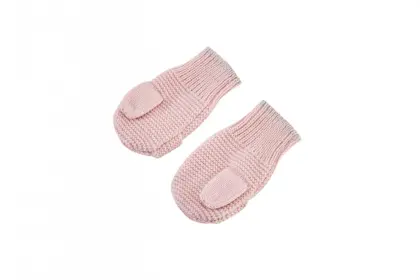 Girl's Knitted Rib Opening Bowknot Mitten Gloves
