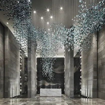 China Factory Resin Colorful Deer Antler Pendant Light Chandelier