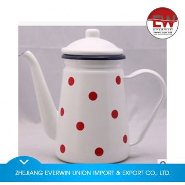 Factory sale special design cream color logo printing enamel cup wholesale