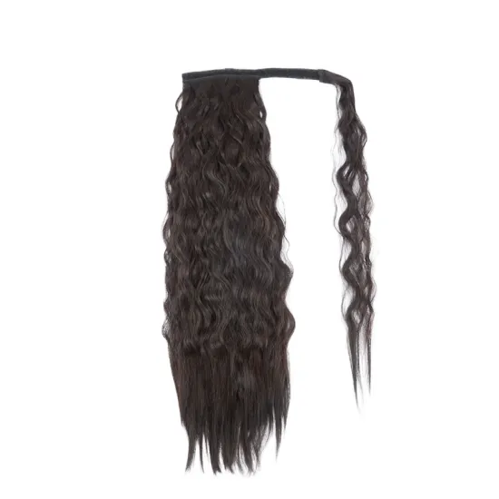 High temperature fiber health easy material ponytail long curly human hair
