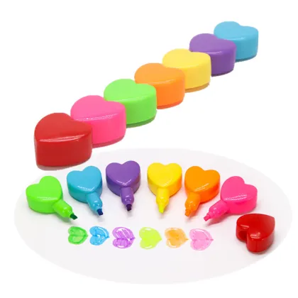 Macaroon 5 Colorful Cute Bear Mark Highlighter Pens for Adults and Kids