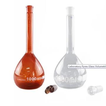 Amber Glass volumetric flask with stopper 50ml