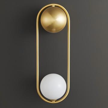Lampe de chevet de luxe d'atmosphère dorée postmoderne