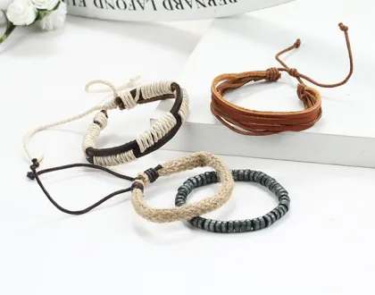Multilayer Cool Bracelets Beads Leather Friendship Bracelets