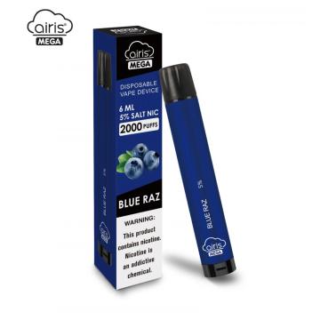 E Cigarette 2000puffs Disposable Vape Airis Mega Vapes