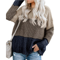 Dames kleurblok oversized crewneck truien