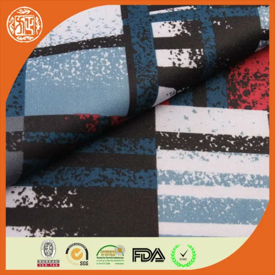 Best selling printed scuba knit fabric polyester spandex dress fabric