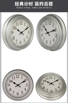 Vintage 8-Inch Plastic Wall Clock with Silent Movement