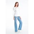 Hellblaue Denim-Hose mit gerader Bein