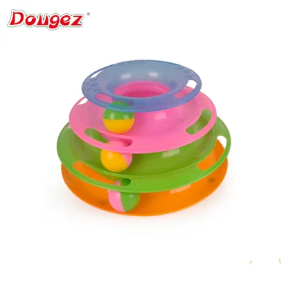 Amzon hot selling Cat tower Intelligence Cat Tracks interactive cat toys with ball