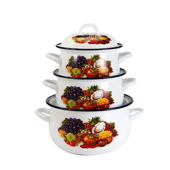 High Quality Good Selling Cookware New Styles Popular Stocks Pot Soup Pot Enamel Casserole Set