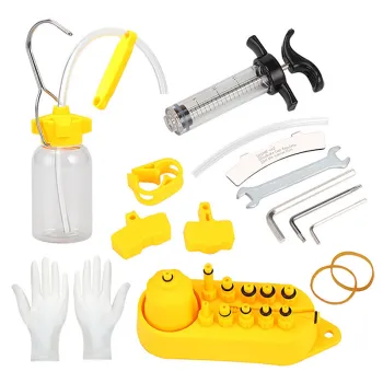 TOOPRE Hydraulic Mineral/ DOT 2 In 1 Brake Bleed Kit Bike Brake Multifunctional Oil Injector Bicycle Oil Dish Filling Tool