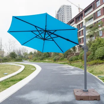 Roma Hanging Parasol: 360 Degree Rotation Beach Umbrella for Restaurants and Cafes