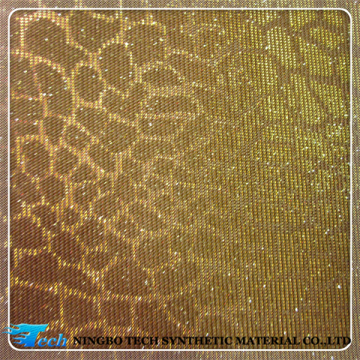 best-selling lace fabric glitter pu leather for lady shoes, net fabric pu glitter