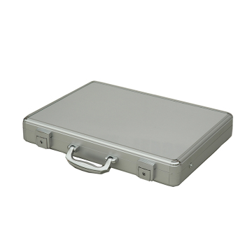 Custom Aluminum Laptop Briefcase - Silver Hard Case