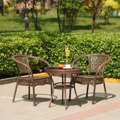 2024 Modern Minimalist Woven Teng Chair for Outdoor Coffee Dining