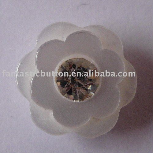 rhinestone button, flower button