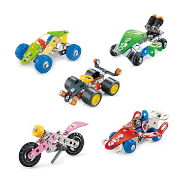 Self-Assembling Metal Race Car and Motorcycle STEM Learning Toys: Creative DollarToys for Kids