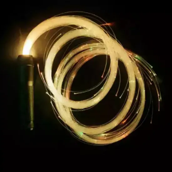 KINZ Factory Direct Sell RGB 8 Color Dance Fiber Optics Whip