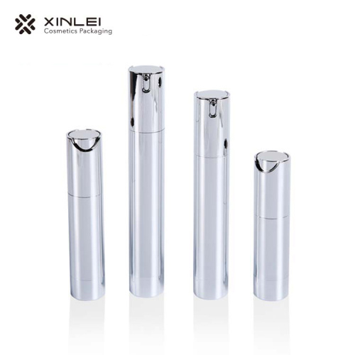 Slim 15 ml bouteilles en plastique d&#39;argent de luxe