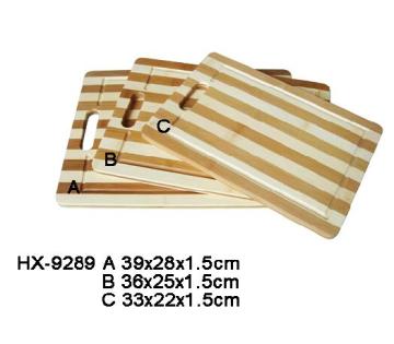 Mewah Buluh Stripe Cakera Blok Set Dengan Pemegang