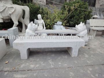 hot sale granite stone bench for garden