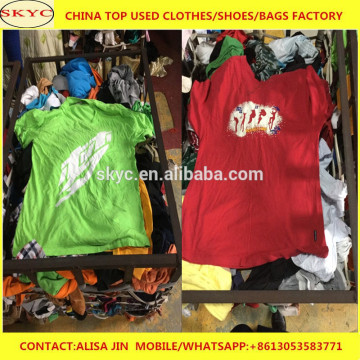 high quality used clothing men summer T-shirts used clothing and shoes in bales
