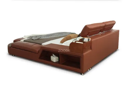 modern leather double sex bed design furniture B665